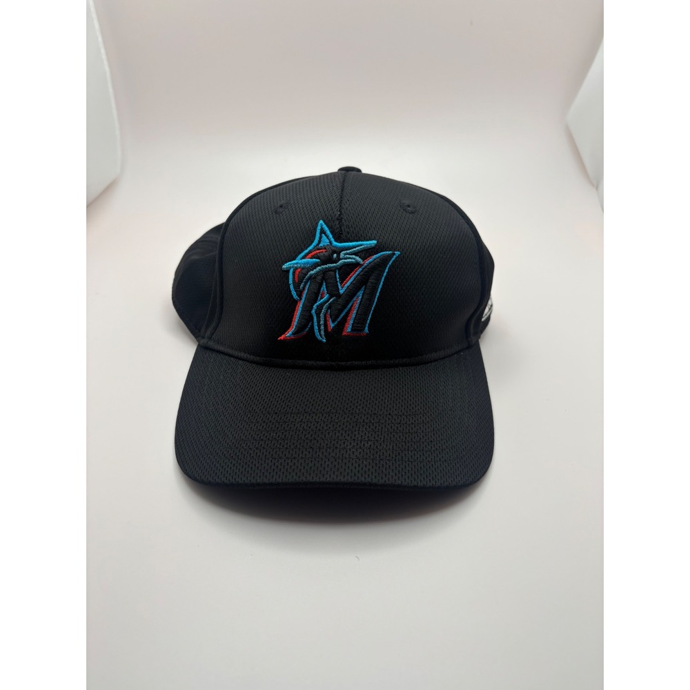 OC Sports Miami Marlins Youth Baseball Cap Black Mesh Adjustable Team MLB Hat